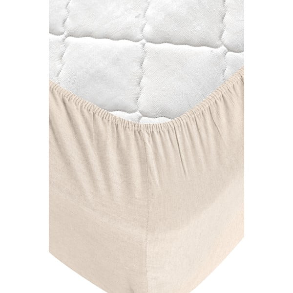 Fekete-krémszínű kétszemélyes-hosszabbított pamut ágyneműhuzat lepedővel 200x220 cm – Mila Home-image-4