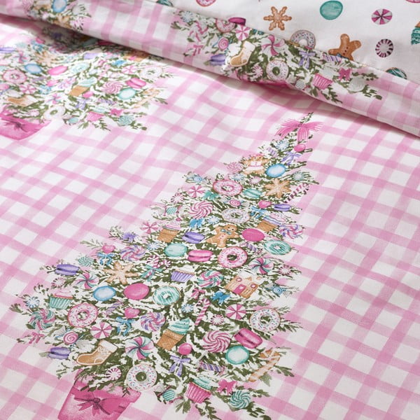 Rózsaszín egyszemélyes ágyneműhuzat 135x200 cm Sweets and Treats – Catherine Lansfield-image-4