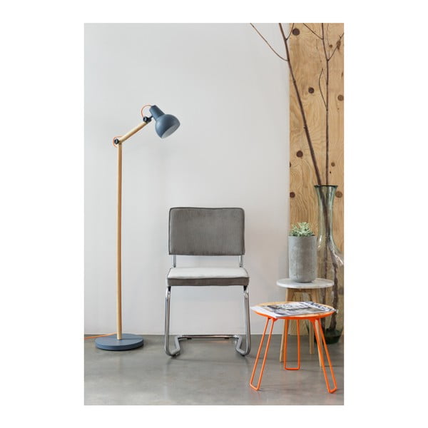 Szürke kárpitozott hinta étkezőszék szett 2 db-os Ridge Kink Rib – Zuiver-image-2