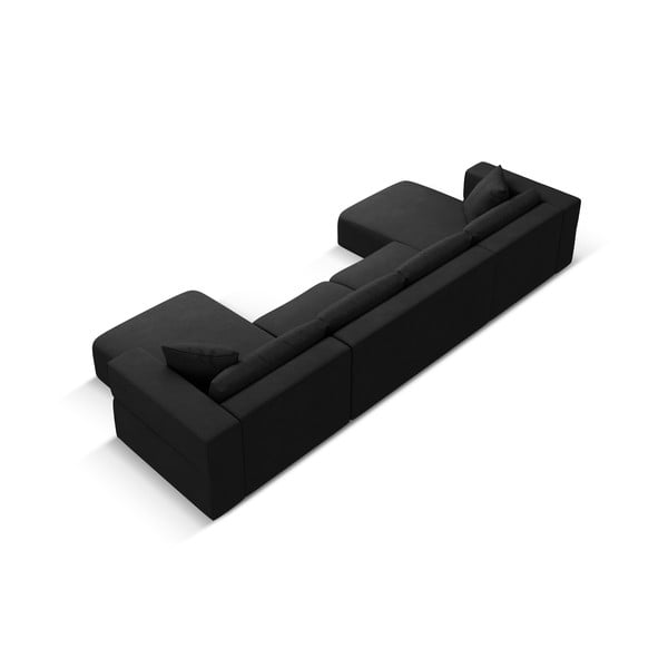 Fekete sarokkanapé ("U" alakú) Esther – Milo Casa-image-3