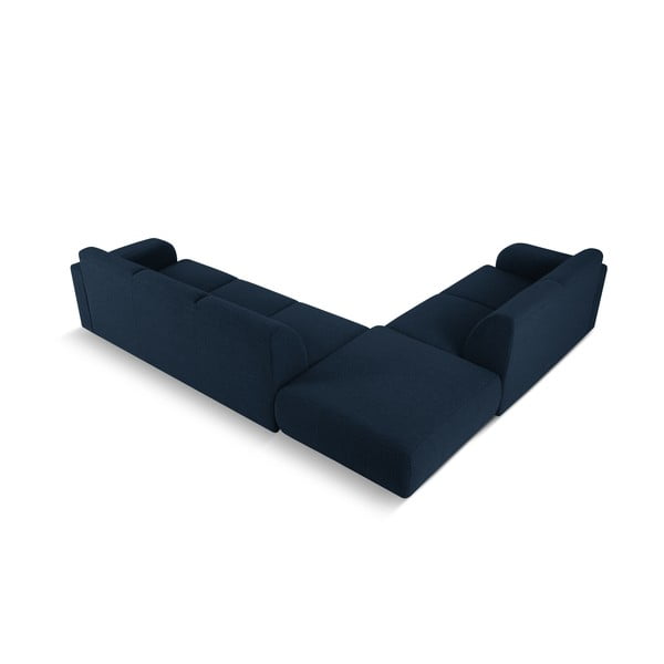Sötétkék buklé sarokkanapé (bal oldali) Molino – Micadoni Home-image-3
