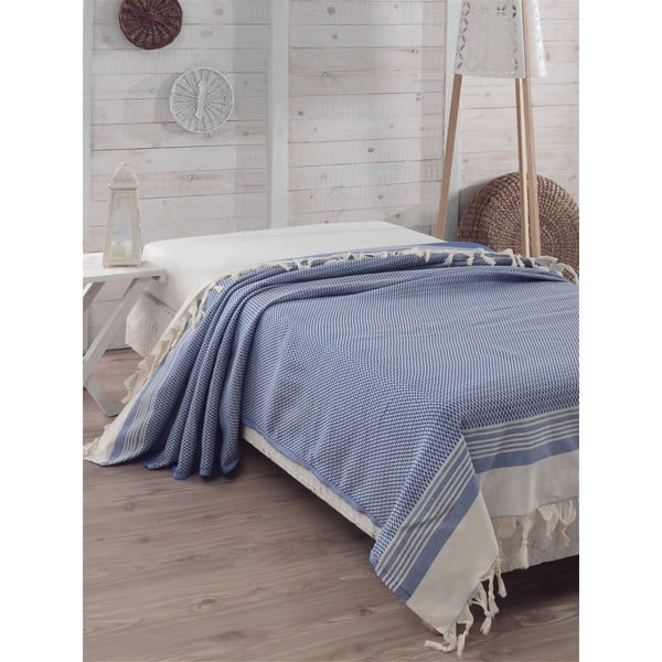 Hasir Blue ágytakaró, 200 x 240 cm