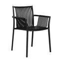 Fekete műanyag kerti szék szett 2 db-os Tulsa – House Nordic