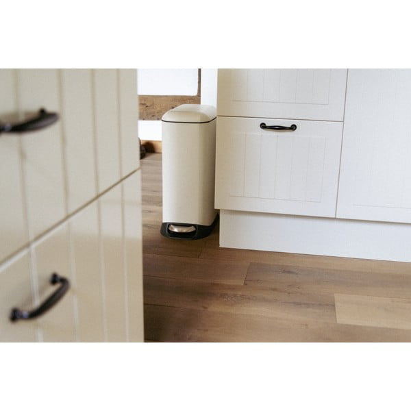 Krémszínű acél pedálos szemetes 20 l Design – Wenko-image-1