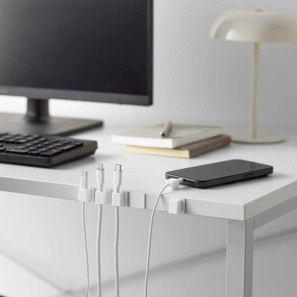 Fehér fém rendszerező szett 5 db-os kábelekhez Smart – YAMAZAKI-image-1
