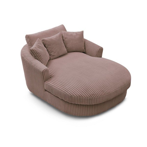 Rózsaszín kordbársony fotel Belem – Bobochic Paris-image-4