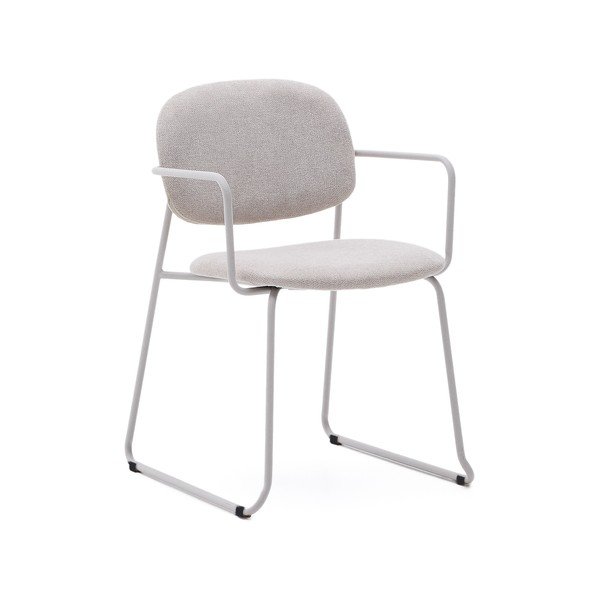 Bézs fém karfás étkezőszék Meli – Kave Home