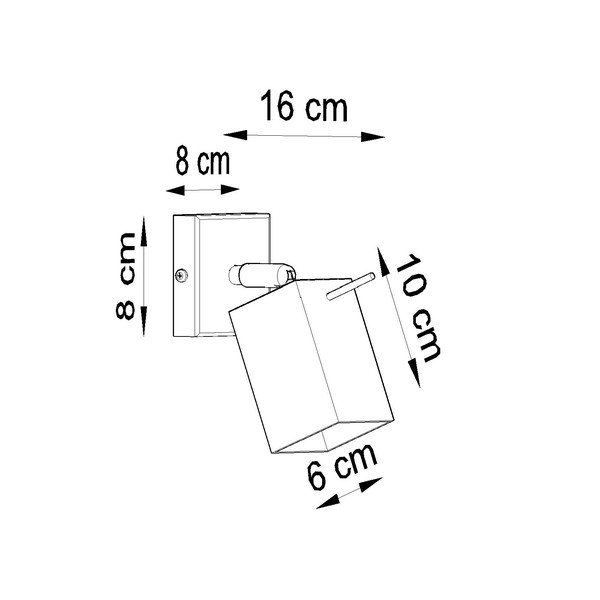 Toscana fekete falilámpa - Sollux-image-4