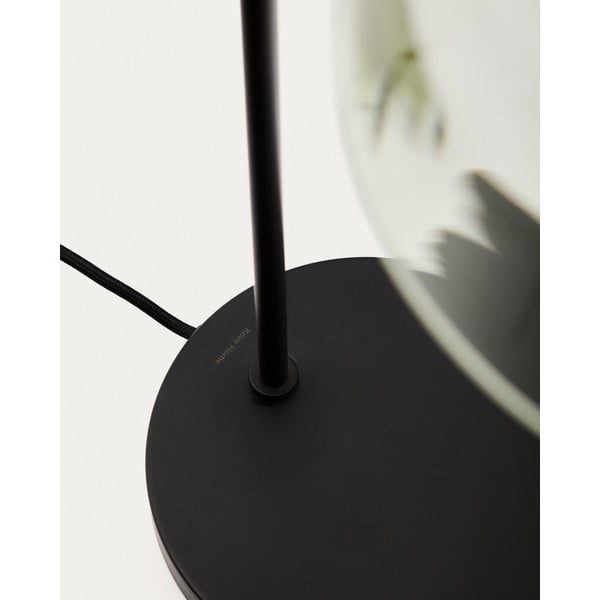 Zöld-sötét natúr színű asztali lámpa üveg búrával (magasság 55 cm) Silex – Kave Home-image-3