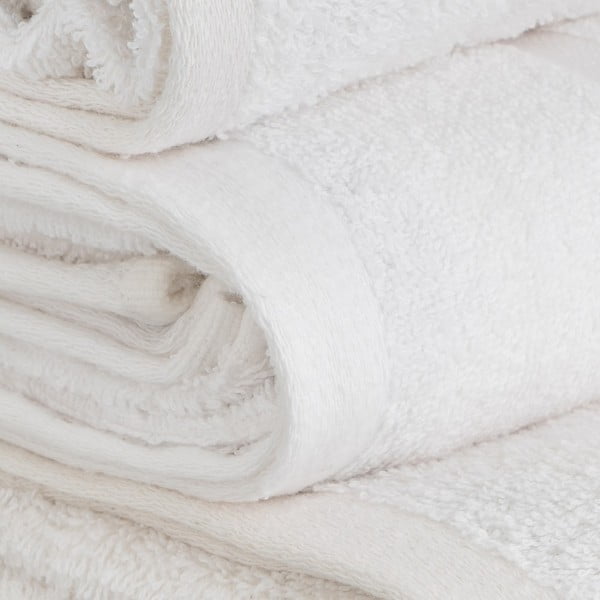 Fehér frottír pamut törölköző 30x50 cm Simple – Casa Selección-image-3