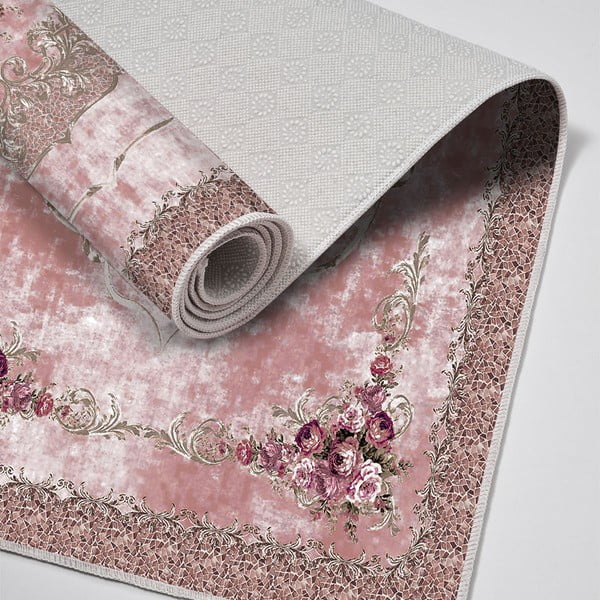 Rózsaszín fürdőszobai kilépő szett 2 db-os 60x100 cm – Foutastic-image-2