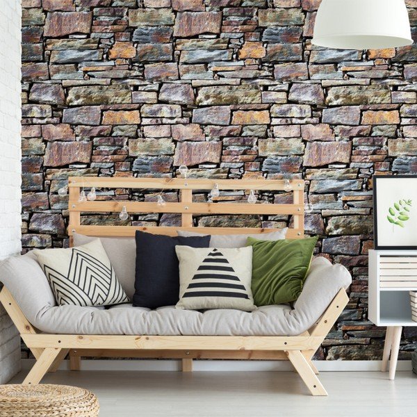 Wall Materials Stones from Roussilon falmatrica, 40 x 40 cm - Ambiance-image-2
