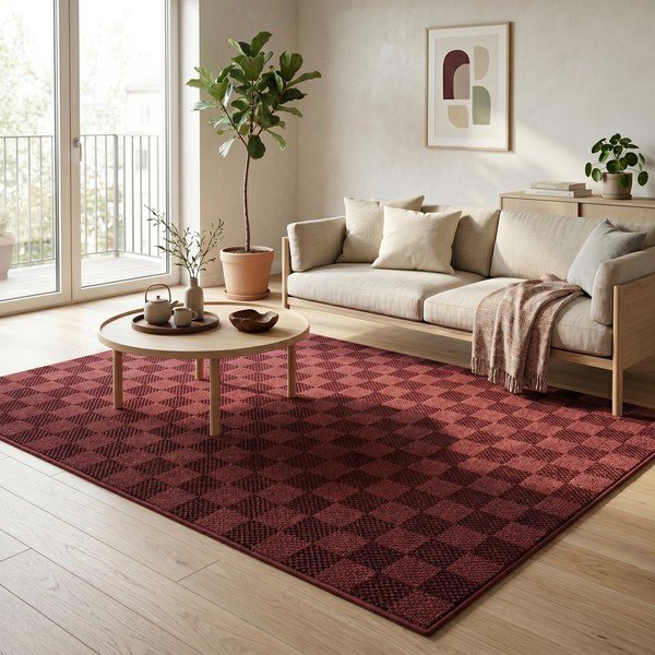 Borvörös szőnyeg 160x230 cm Mosaic – ESTE-image-2
