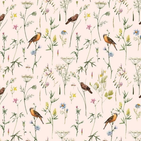 Tapéta 100x280 cm Meadow with Birds – Dekornik