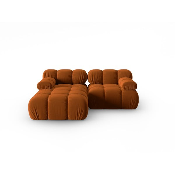 Narancssárga bársony kanapé 191 cm Bellis – Micadoni Home