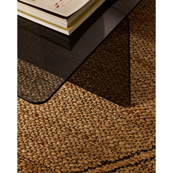 Szürke üveg dohányzóasztal 60x120 cm Zaren – Kave Home-image-2