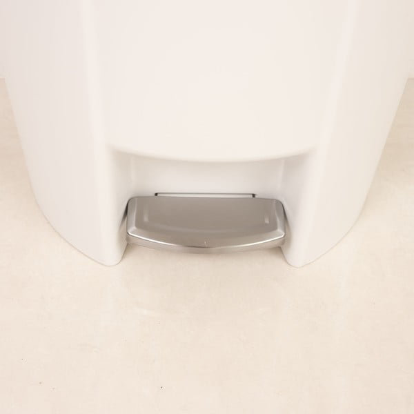 Fehér műanyag pedálos szemetes 50 l Mode – Addis-image-2