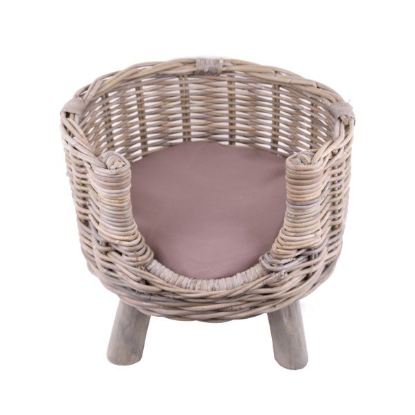 Rattan macskafekhely falábakkal (38 x 38 x 2 cm) - Ego Dekor-image-1