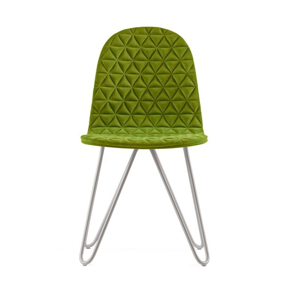 Mannequin X Triangle zöld szék fém lábakkal - Iker