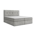 Világosszürke ágyneműtartós boxspring ágy 180x200 cm Palta – Makamii