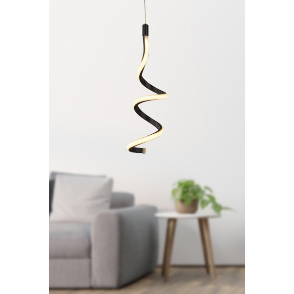 Fekete fém LED függőlámpa ø 12 cm Hilton – Squid Lighting-image-1