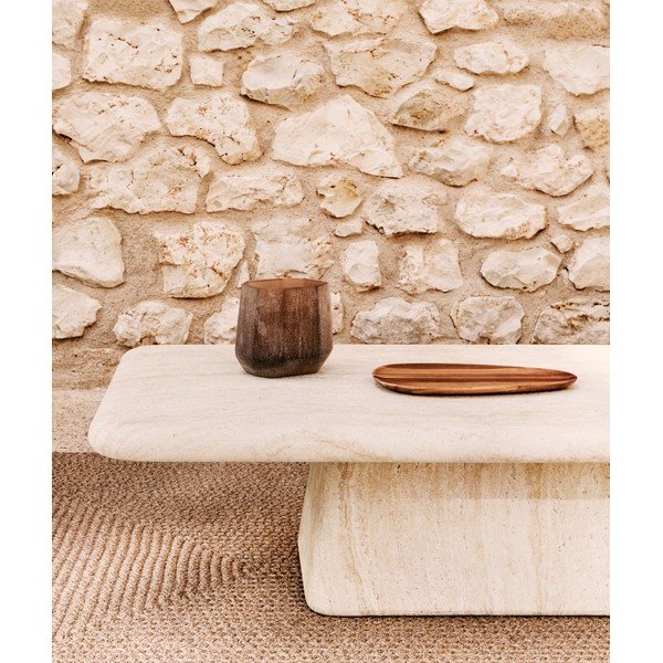 Beton kerti dohányzóasztal 70x140 cm Drasi – Kave Home-image-2