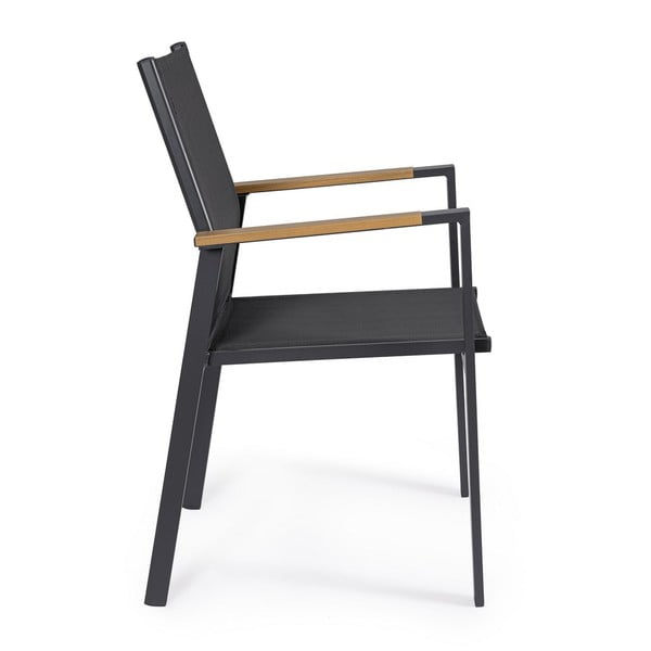 Antracitszürke fém kerti szék szett 4 db-os Heta   – Bizzotto-image-2