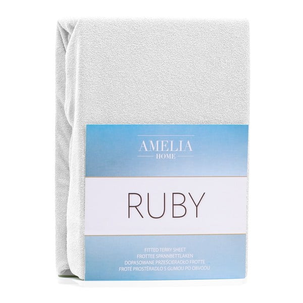 Fehér gumis frottír lepedő 240x220 cm Ruby – Restilo-image-2