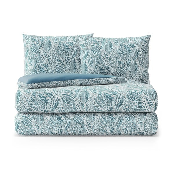 Zöld-kék kétszemélyes pamut ágyneműhuzat 200x200 cm Averi Mexica – Restilo-image-3