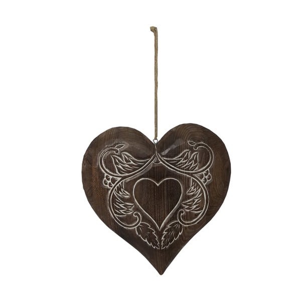 Wooden Heart szív alakú függődísz - Antic Line