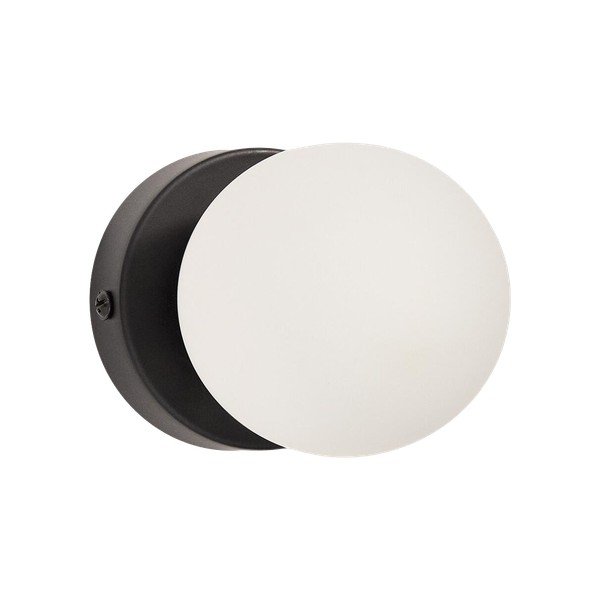 Fehér-fekete fém fali lámpa ø 8 cm Brisia – Kave Home