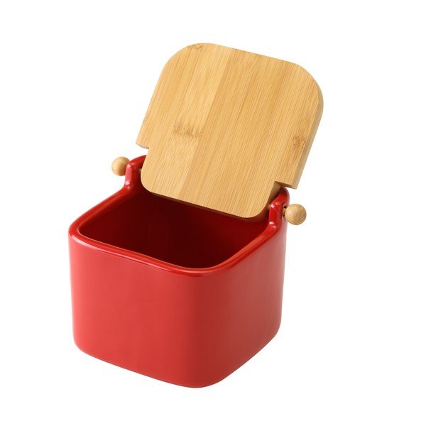 Piros kerámia sótartó, 750 ml - Unimasa-image-1