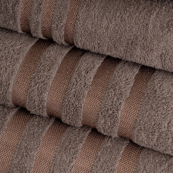 Barna frottír pamut fürdőlepedő 70x140 cm Simple – Casa Selección-image-1