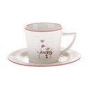 Fehér porcelán csésze karácsonyi mintával 110 ml Snowman – Dakls