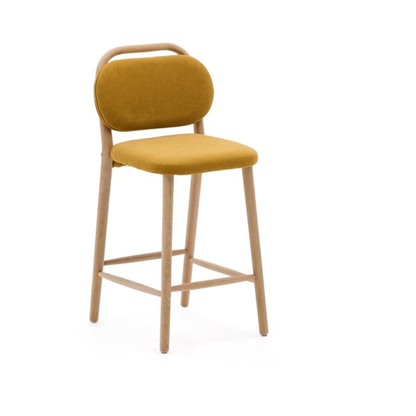 Mustársárga bárszék (ülésmagasság 66 cm) Helda – Kave Home