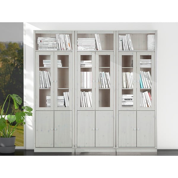 Fehér borovi fenyő tálalószekrény 518x223 cm Anita – Støraa-image-1