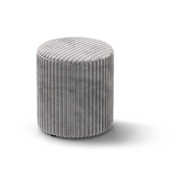 Világosszürke kordbársony puff Dia – Micadoni 