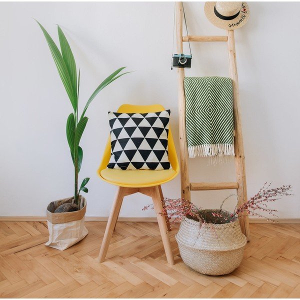 Retro 2 db sárga szék bükkfa lábakkal - Bonami Essentials-image-1