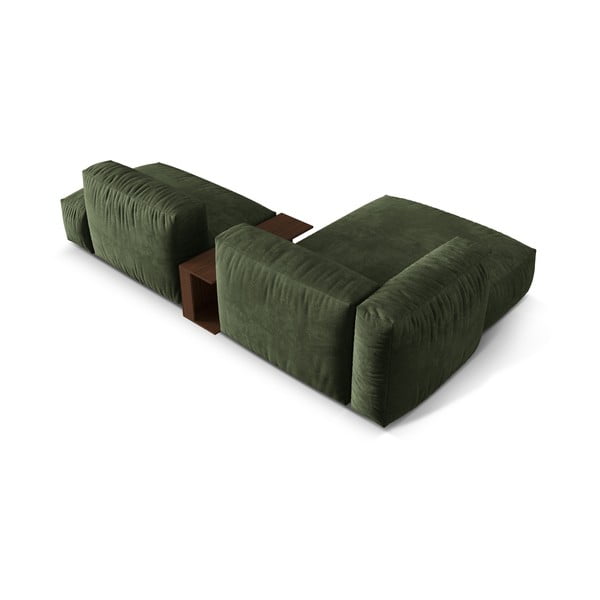 Zöld bársony moduláris sarokkanapé (bal oldali-heverő résszel) Martina – Micadoni -image-3