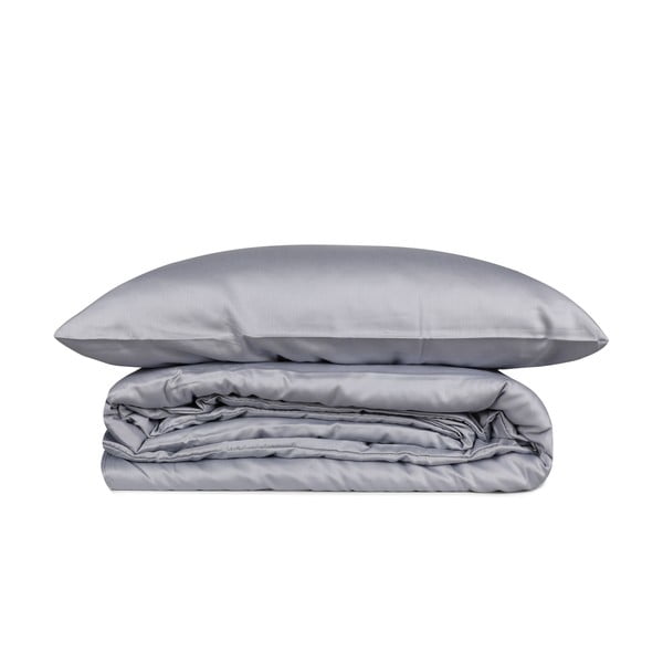 Szürke kétszemélyes hosszabbított pamut-szatén ágyneműhuzat 240x220 cm Elegant – Mijolnir