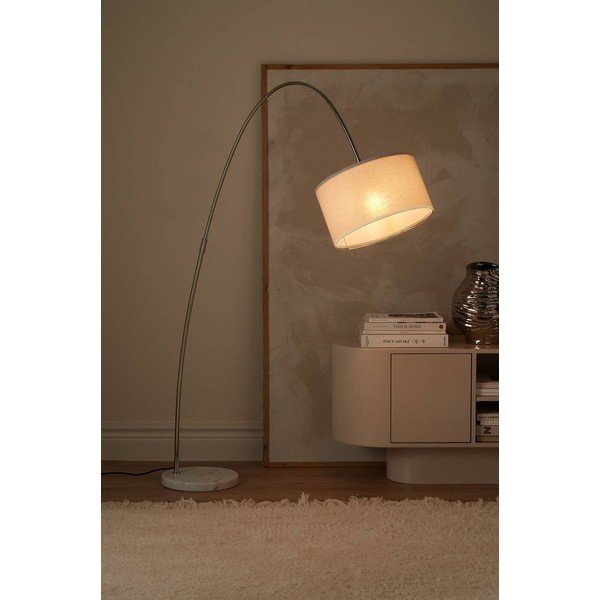 Fehér textil állólámpa hajlítható szerkezettel (magasság 145 cm) Arc – Ellos Home-image-2