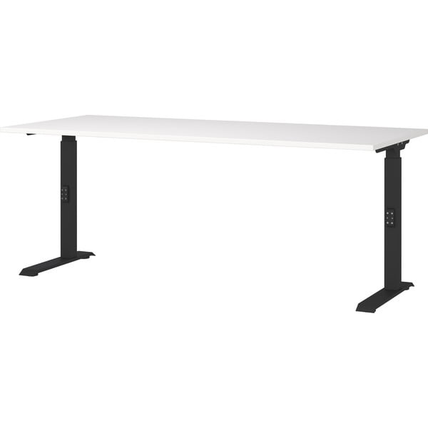 Íróasztal állítható magassággal, fehér asztallappal 80x180 cm Downey – Germania