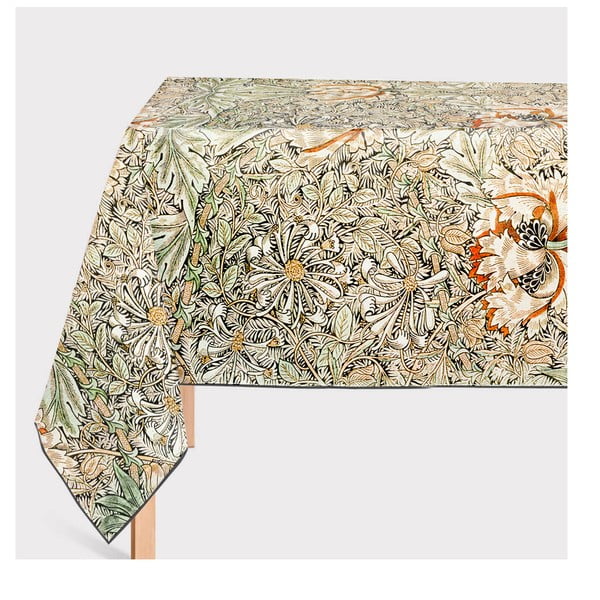 Morris bézs lenkeverék asztalterítő, 140 x 250 cm - Tierra Bella