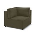 Világoszöld kordbársony kanapé modul (variálható) Nihad modular – Bobochic Paris