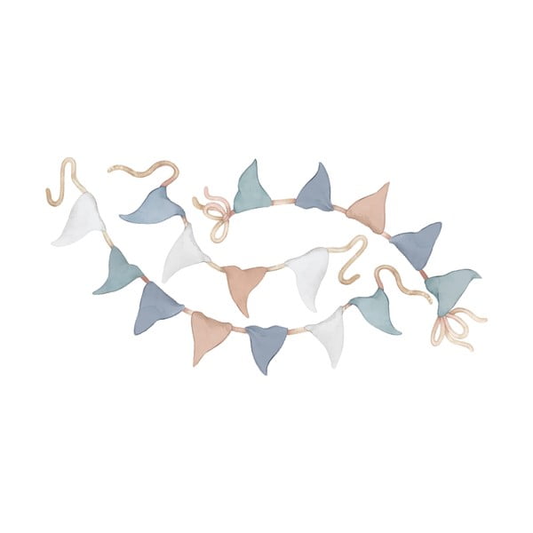 Gyerek matrica szett 3 db-os 66x33 cm Pennant Garlands – Lilipinso