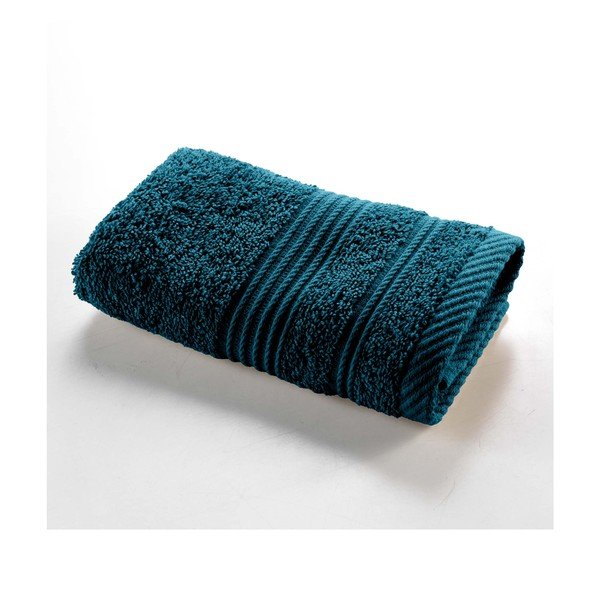 Sötétkék frottír pamut törölköző 30x50 cm Tendresse – douceur d'intérieur