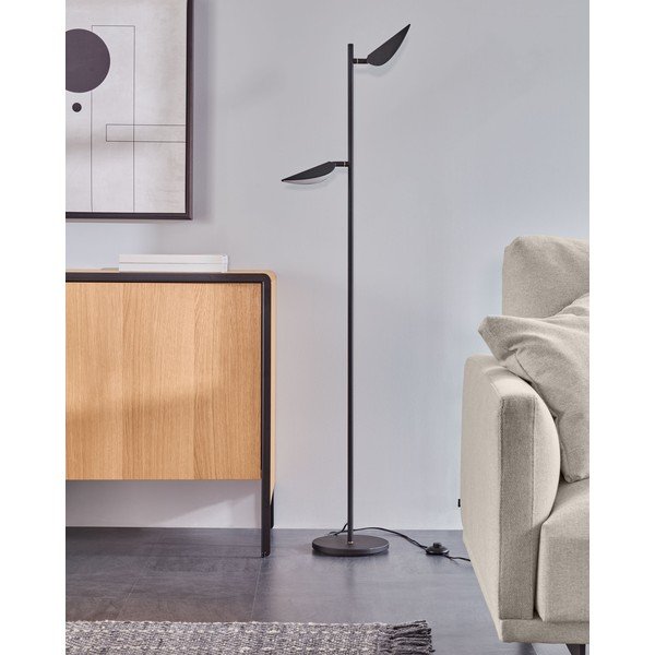Fekete LED állólámpa (magasság 150 cm) Veleira – Kave Home-image-1