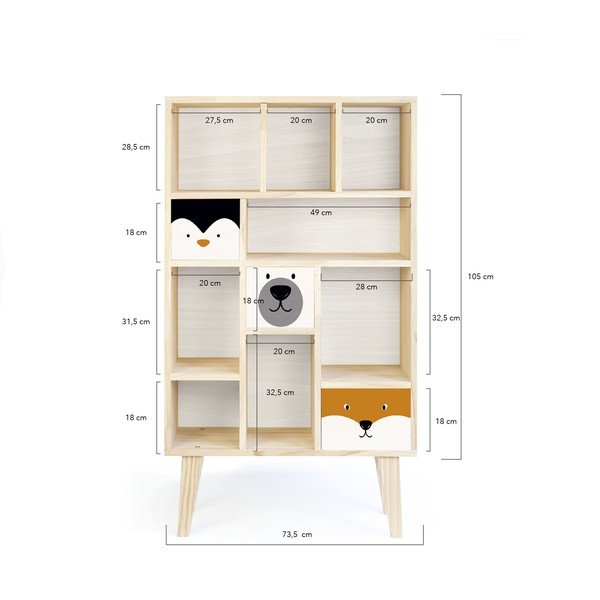 Animals fehér könyvszekrény - Little Nice Things-image-2