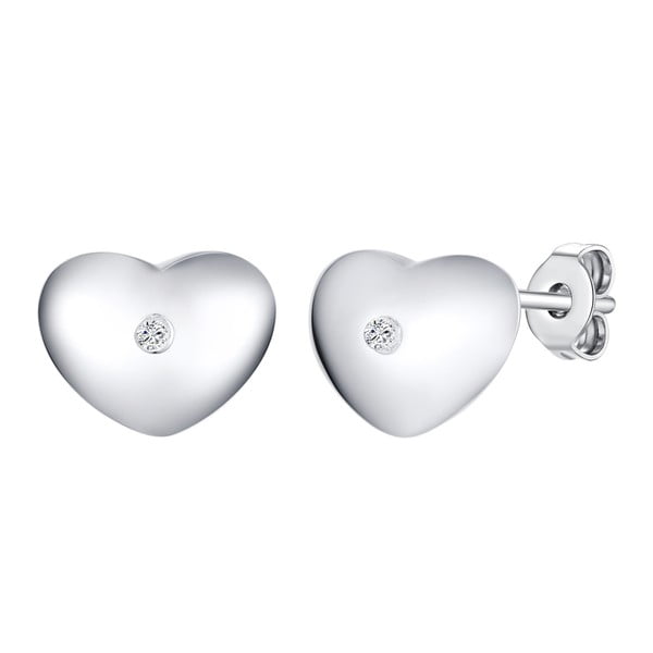 Berezi ezüst fülbevaló valódi gyémánttal - Tess Diamonds