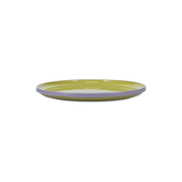 Zöld-lila kőedény tányér ø 26 cm Duo – ONA-image-3